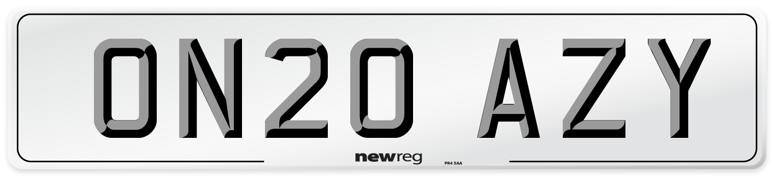 ON20 AZY Number Plate from New Reg